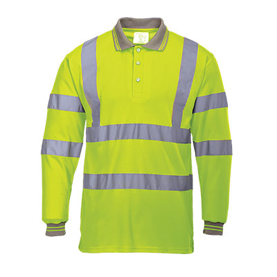 Hi-Viz Long Sleeved Polo Shirt | Cat Ballou