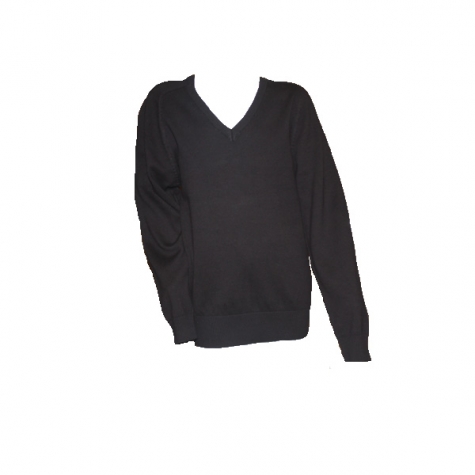 Boys v-neck jumper (Black) | Cat Ballou