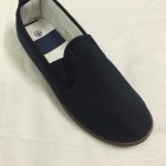 Navy slip on pumps