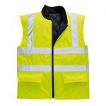 yellow bodywarmer